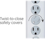 GE 6-Outlet Surge Protector 2-Pack 6ft Cord