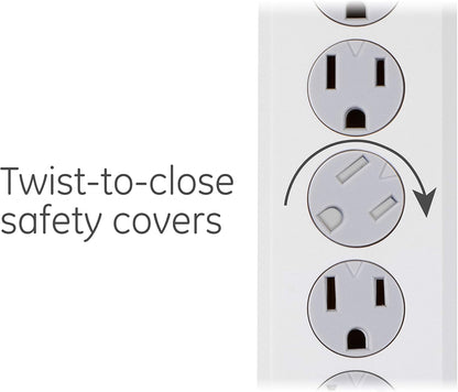 GE 54634 6-Outlet Surge Protector Power Strip 2-Pack