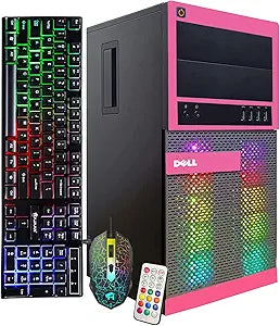 Dell OptiPlex LED Gaming PC: i5 Quad-Core, 16GB, 512GB SSD, Wi-Fi