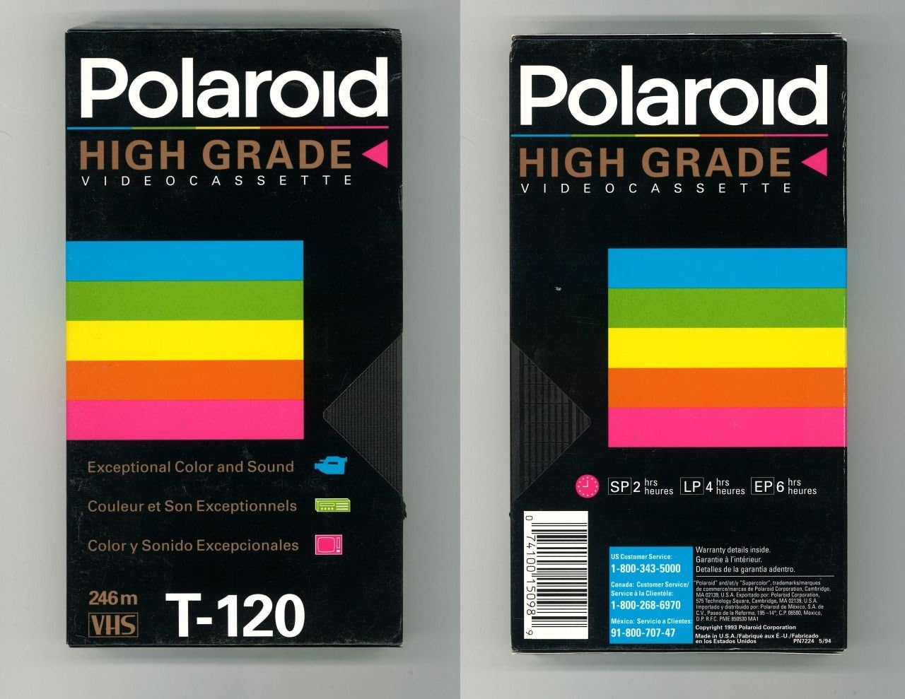 Polaroid 4332073805 High Grade T-120 VHS Video Cassette