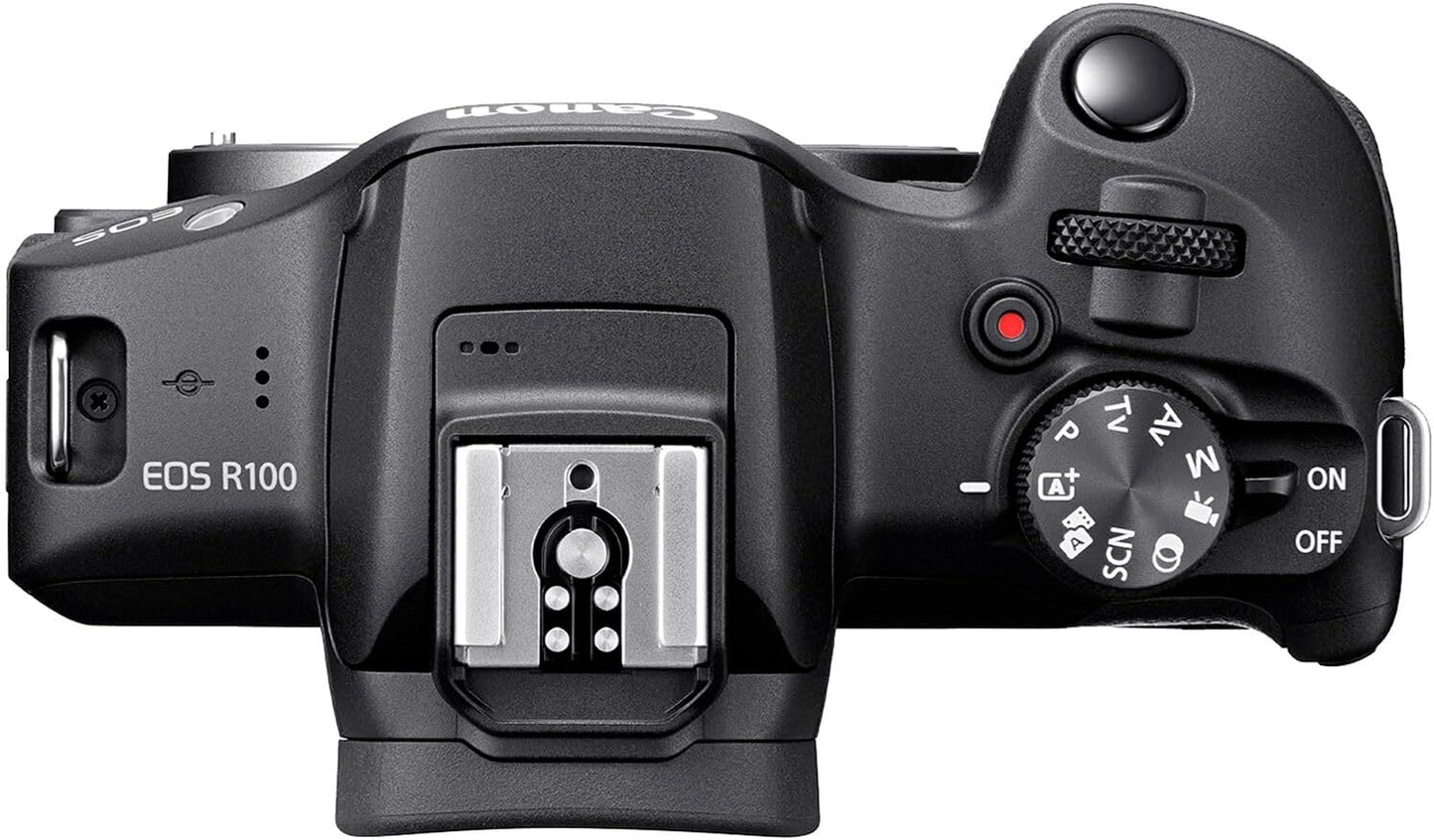 Canon EOS R100 Renewed 4K Mirrorless Camera Bundle