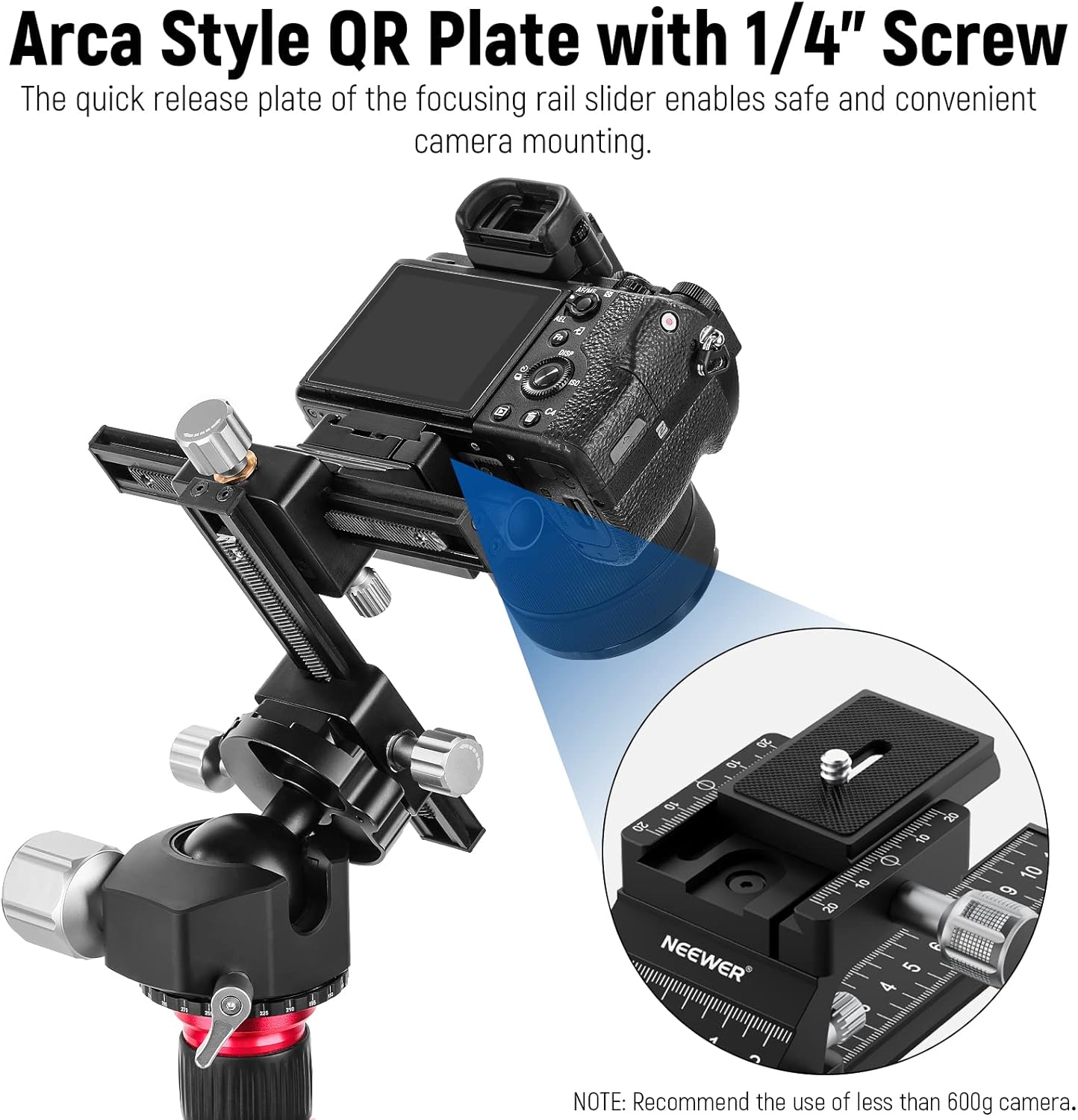 Neewer 10100932 4-Way Macro Focusing Rail Slider