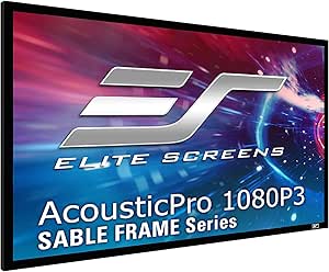 Elite Screens ER100WH1-A1080P3 Sable Frame AcousticPro 100" Projector Screen