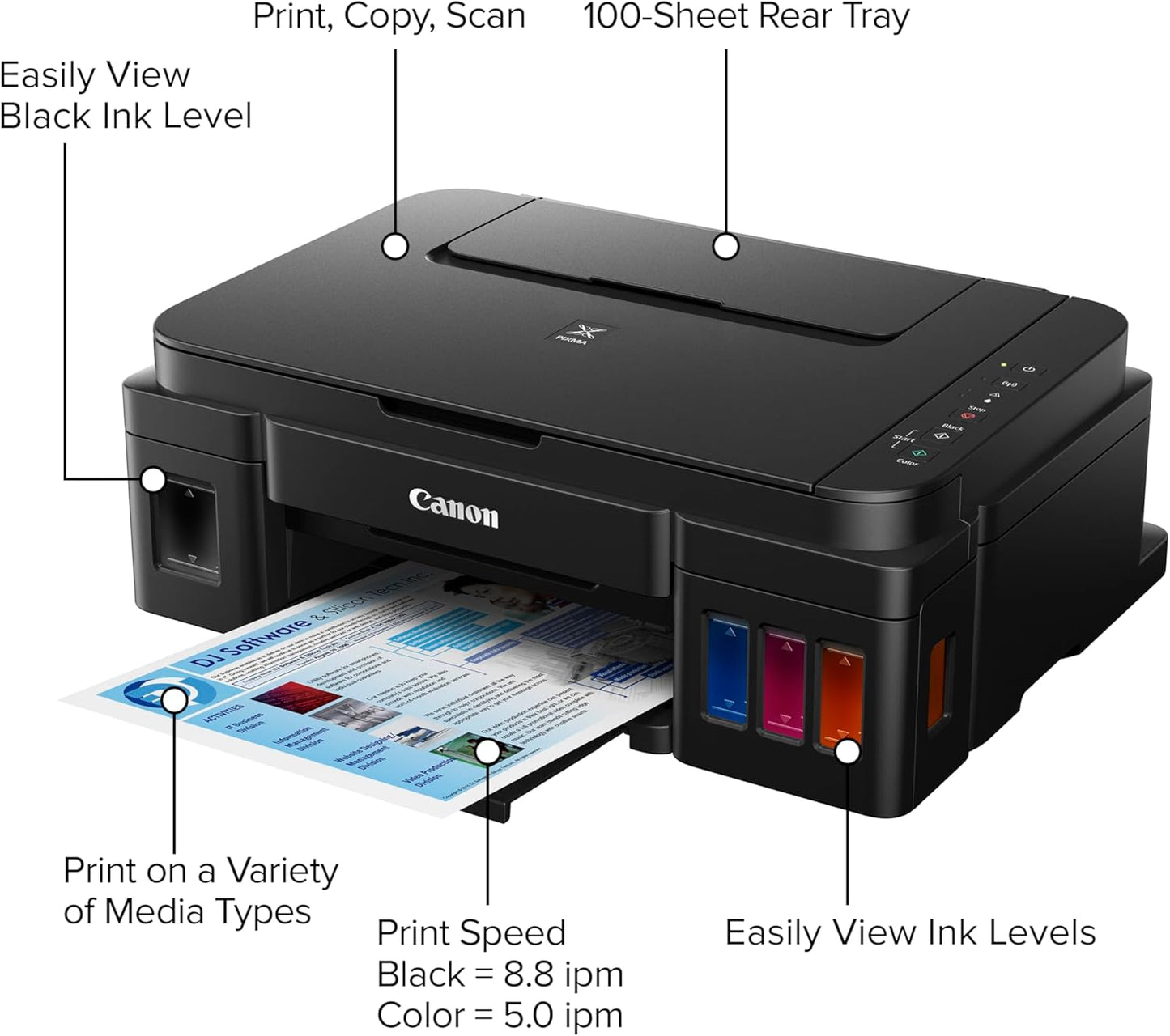 Canon 0630C053 PIXMA G3202 - MegaTank Wireless All-in-One Printer