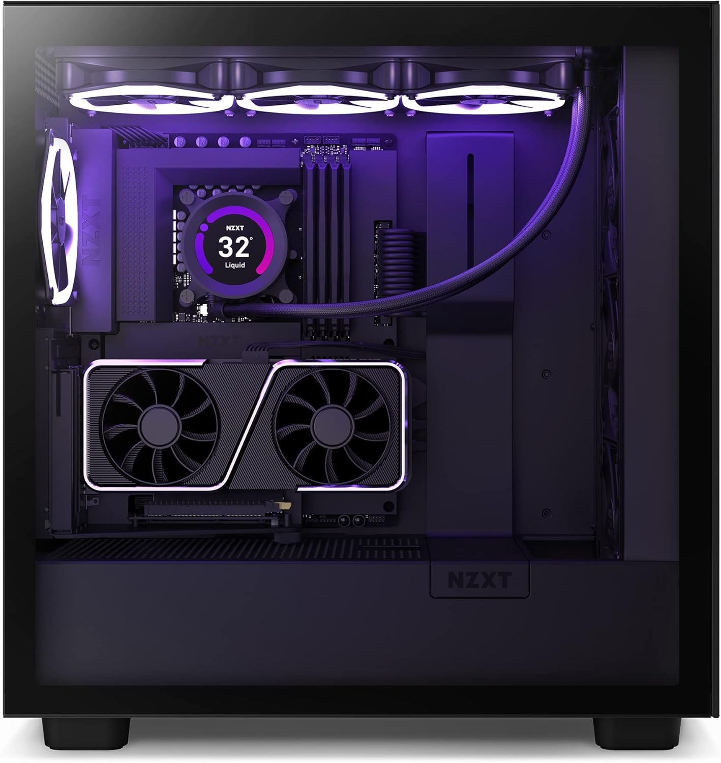 NZXT AB-RH175-B1 Vertical GPU Mounting Kit - PCIe 4.0 Riser, Black