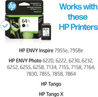 HP 64XL Black High-Yield Ink Cartridge N9J92AN