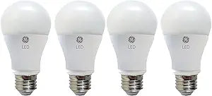 GE 67615 LED A19 Soft White Light Bulb 4-Pack