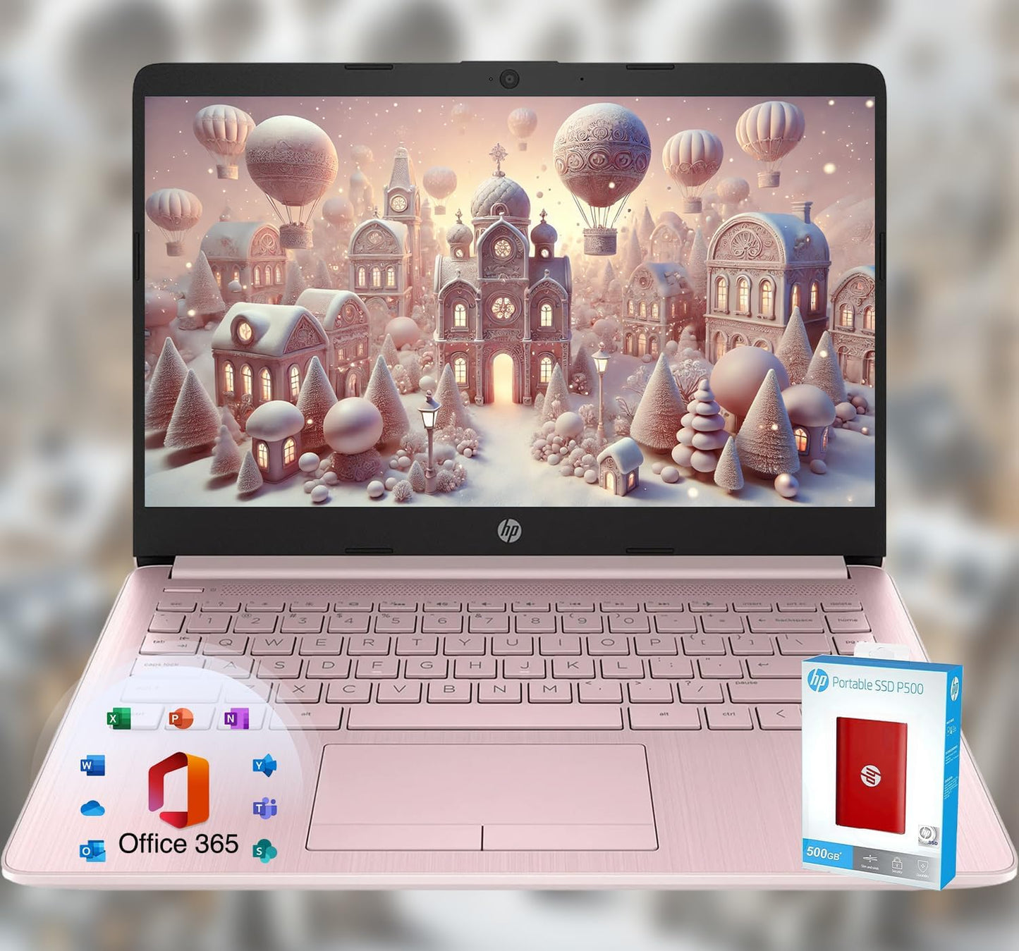 HP Slim 14" Laptop 32GB RAM 1.6TB Storage Pink