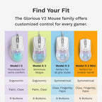 Glorious GLO-MS-IV2-W-WHT Model I 2 Wired Gaming Mouse: White