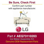 LG AEQ73110203 Refrigerator Ice Maker Assembly