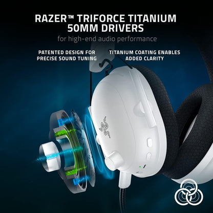 Razer BlackShark V2 Pro Wireless Gaming Headset - White (Renewed)