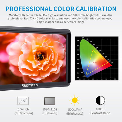 FEELWORLD S55V2 5.5" 1920x1152 HDMI Camera Field Monitor