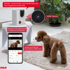 RCA PF147WH Smart Camera Treat Dispenser WiFi Pet