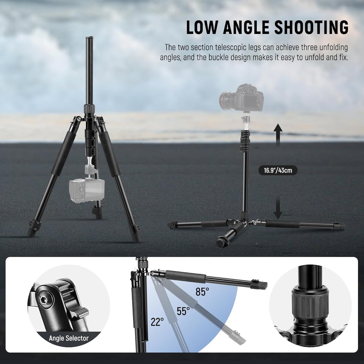 Neewer ST195 Photography Light Stand Adjustable Aluminum