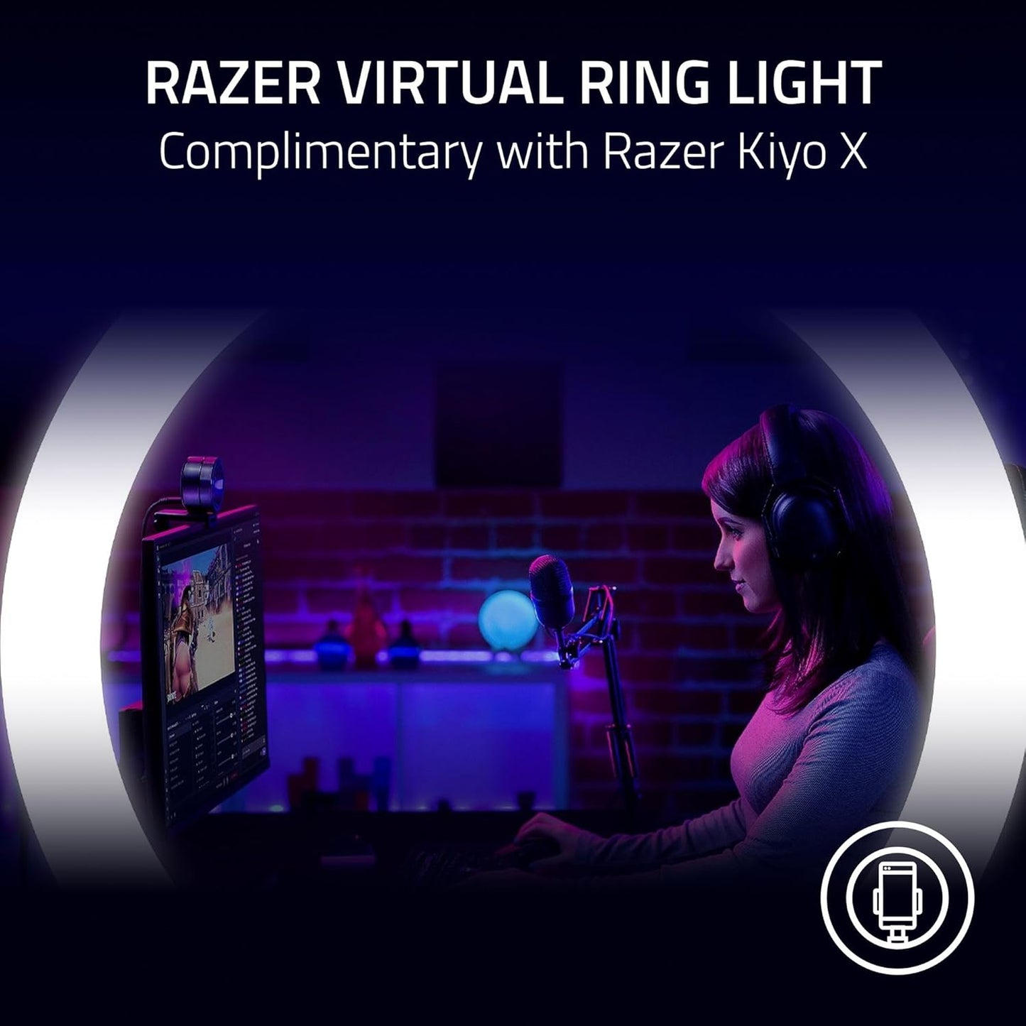 Razer RZ19-04170100-R3U1 Kiyo X 1080p Streaming Webcam
