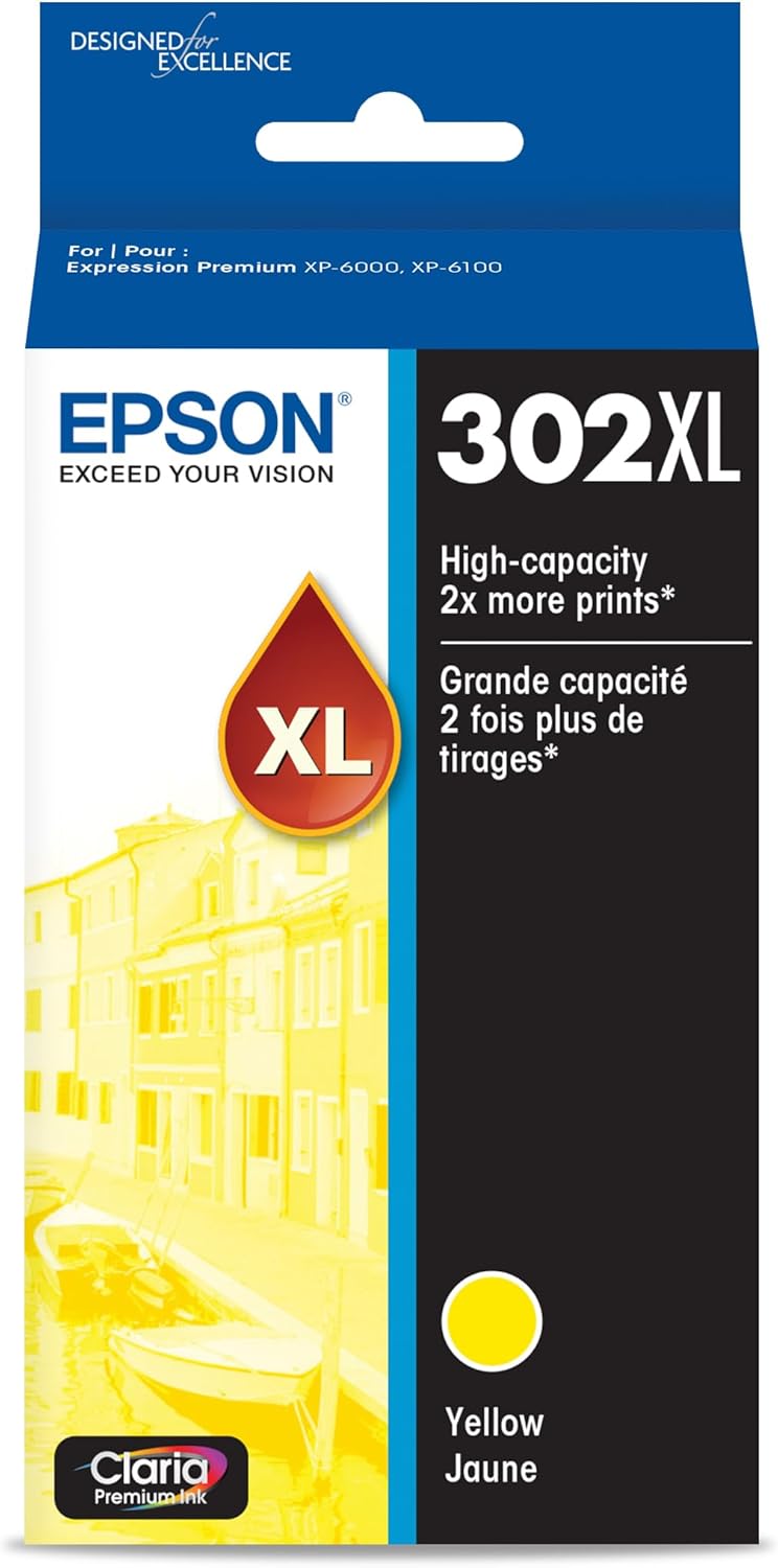 Epson T302XL420-S 302 High Capacity Yellow Ink Cartridge — main product image