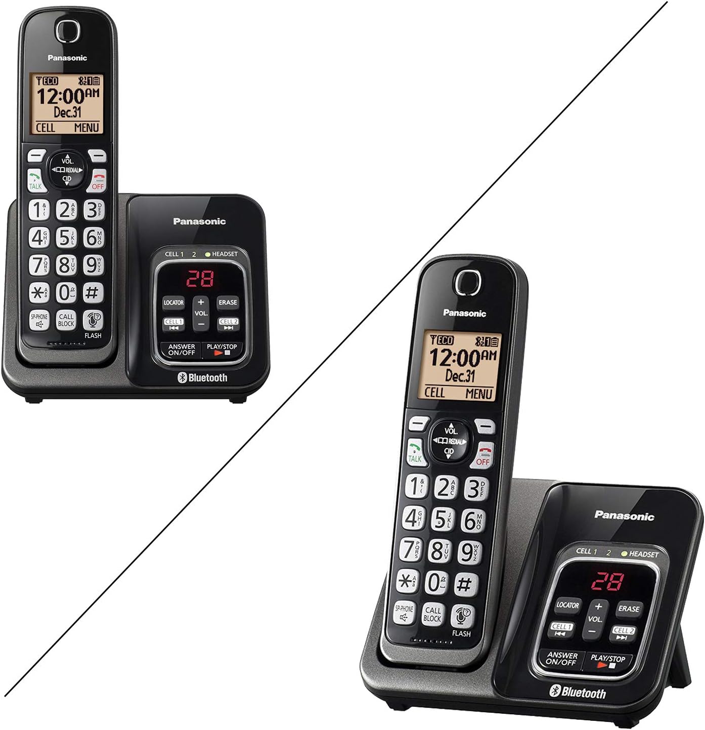 Panasonic KX-TG833SK Link2Cell Bluetooth Cordless Phone