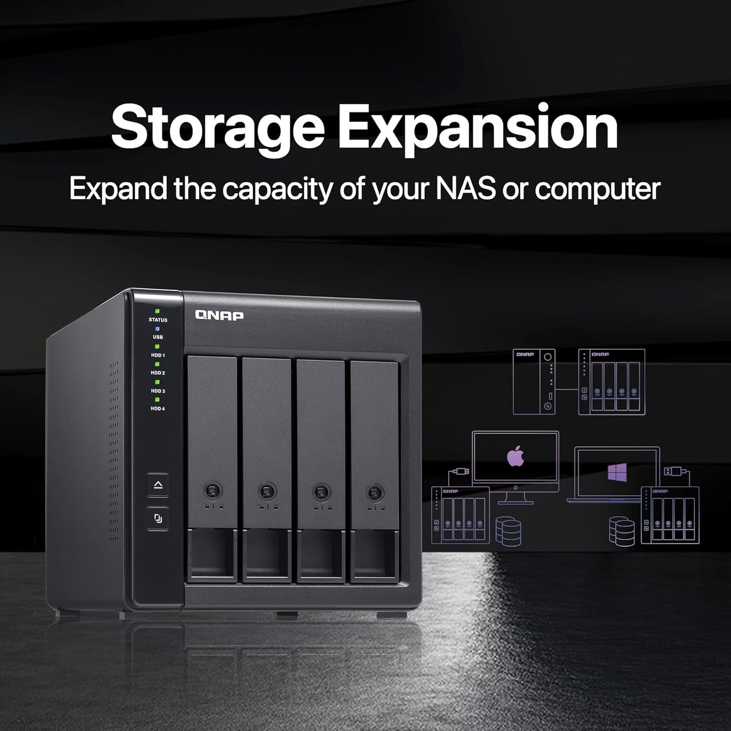 QNAP TR-004-44R-US 4-Bay DAS 12TB IronWolf RAID 5 Bundle