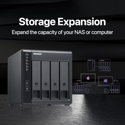 QNAP TR-004-44ST-US 12TB USB-C RAID 5 DAS