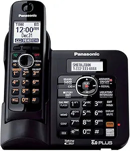 Panasonic KX-TG6641B Cordless Phone Answering System - Black — main product image
