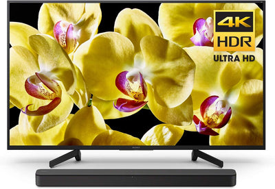 Sony XBR-49X800G 49" 4K Smart TV HT-S100F Sound Bar Bundle