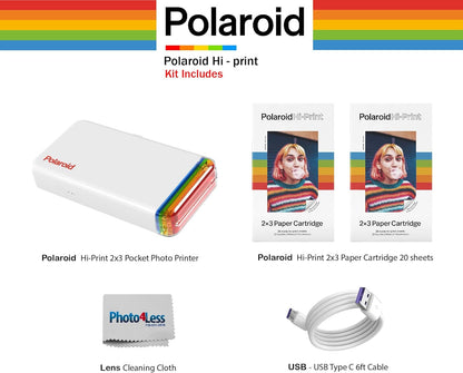 Polaroid 9128 Bundle Hi-Print 2x3 Pocket Printer