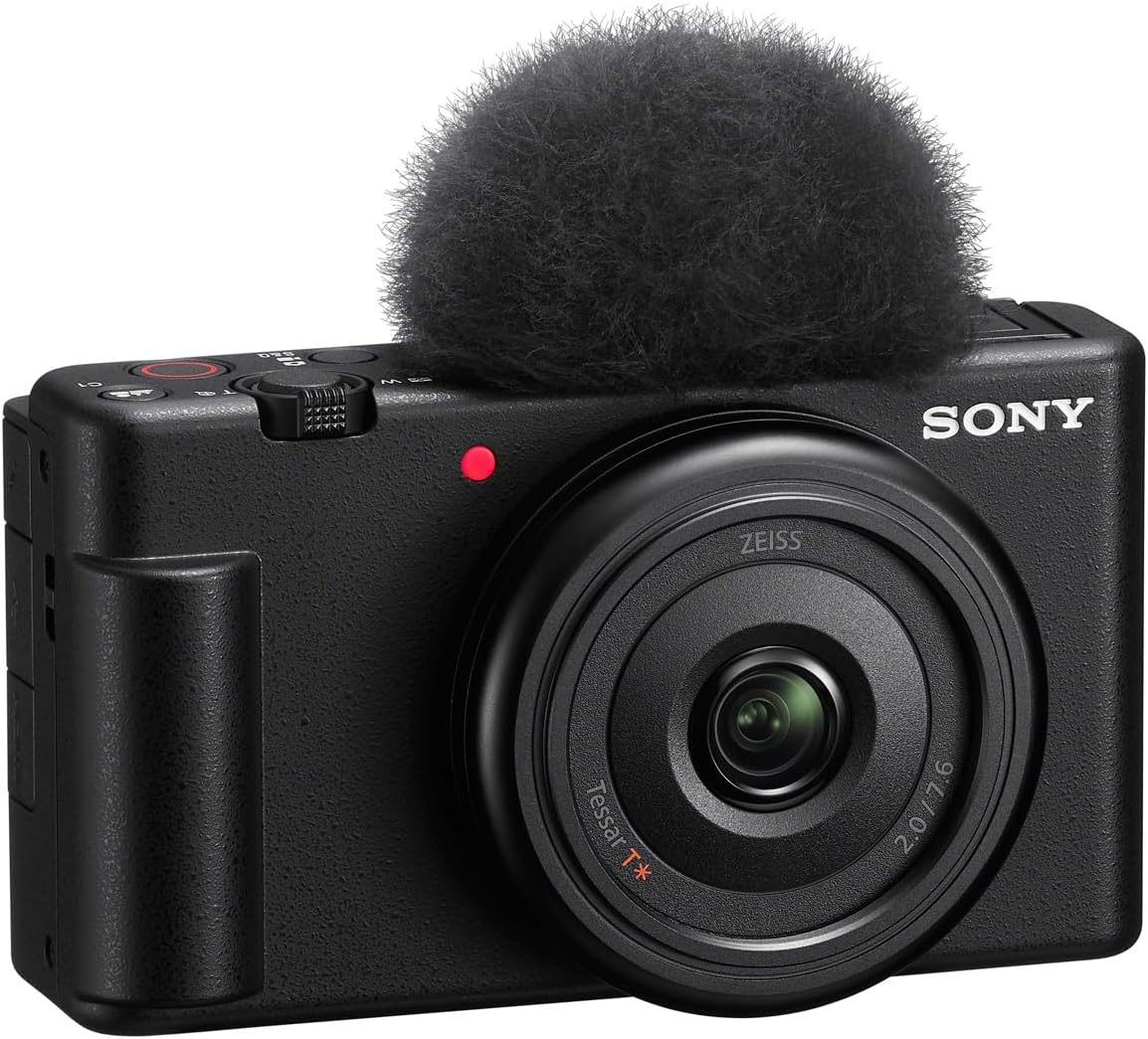 Sony ZV-1F Vlogging Camera: Wide Angle Lens + Kit