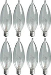 GE Lighting 76236 40W Crystal Clear Bent Tip Bulb - 8 Pack