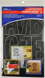 Westcott 15854 LetterCraft 4-Inch Vinyl Letters - Franklin Gothic Black