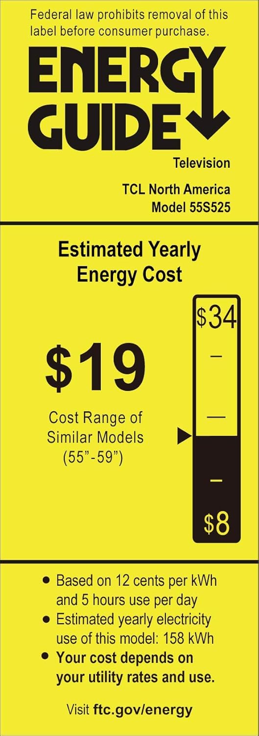TCL 55S525 55-Inch 4K Roku Smart TV - Dolby Vision