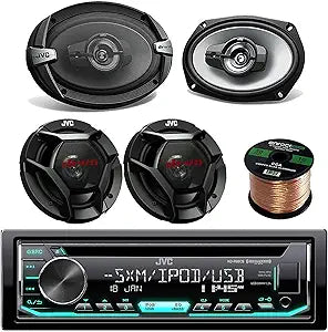 JVC KW-V950BW Car Audio CD Player Speakers Bundle