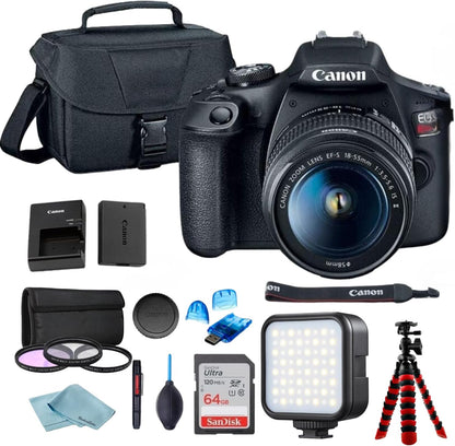 Canon Rebel T7 DSLR 18-55mm Lens Renewed Bundle