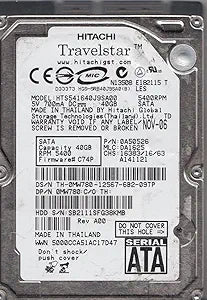 Hitachi HTS541640J9SA00 40GB 2.5" SATA 5400RPM Hard Drive