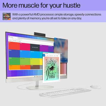 HP 27-cr0012 27" All-in-One Desktop PC (2024)