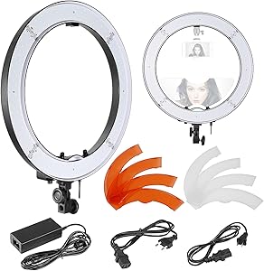 Neewer 10092633 18-inch Dimmable LED Ring Light Kit
