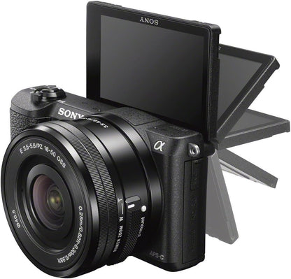Sony ILCE5100L/B a5100 16-50mm Mirrorless Camera (Renewed)