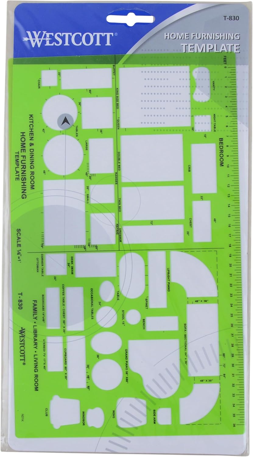 Westcott T-830 Home Furnishing Template
