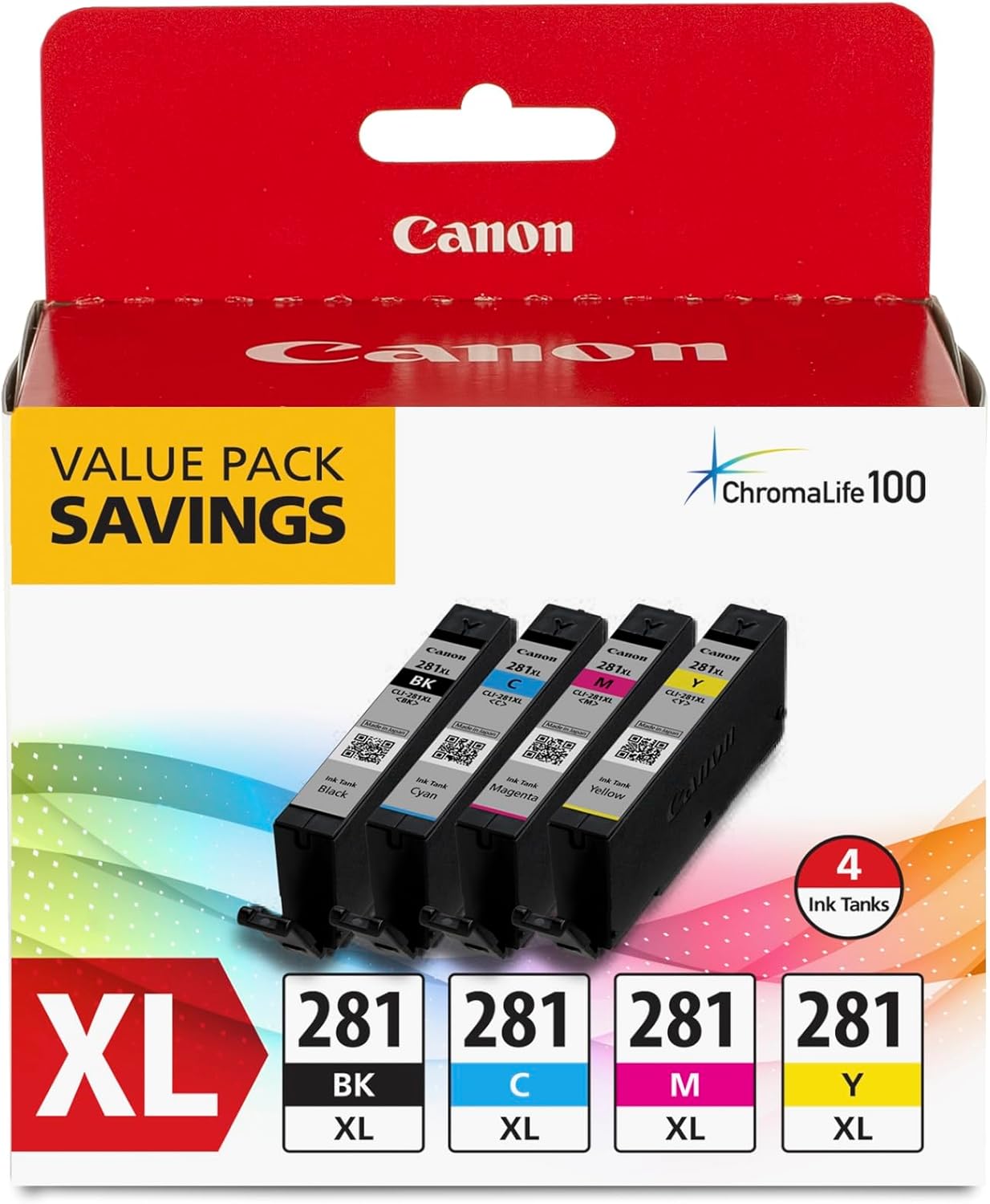 Canon 2037C005 CLI-281 XL Ink Cartridge Pack