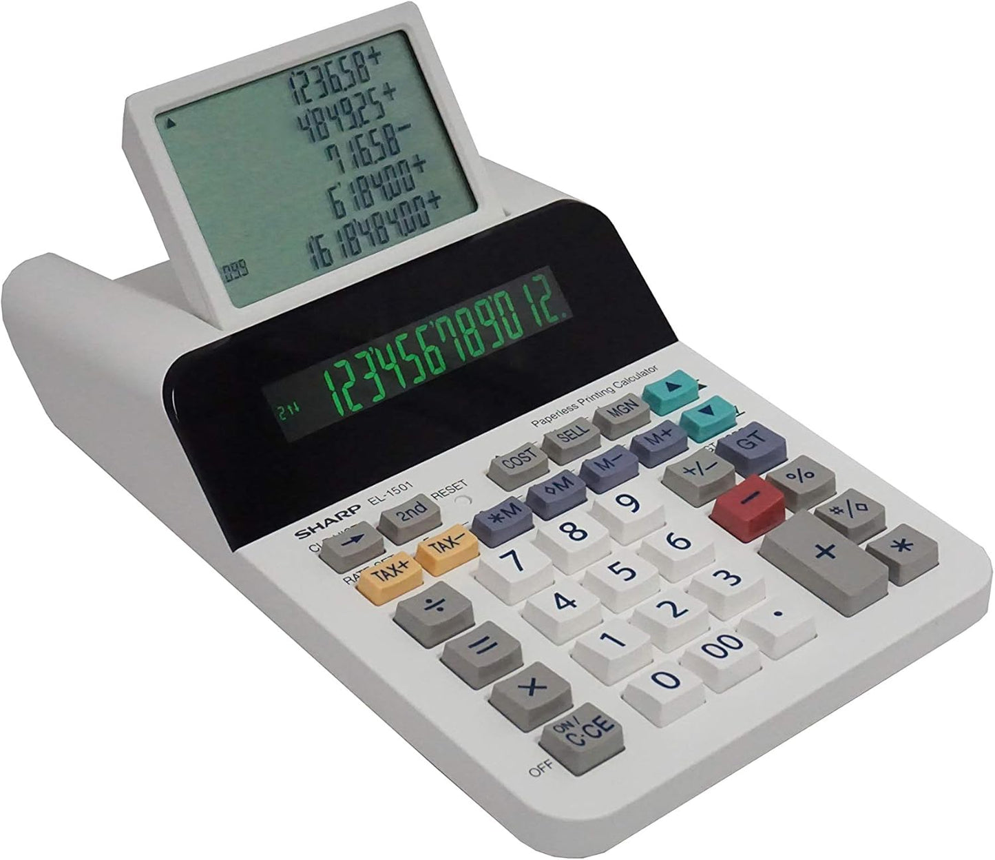 Sharp 8541735555 El-1501 Compact Cordless Paperless Printing Calculator