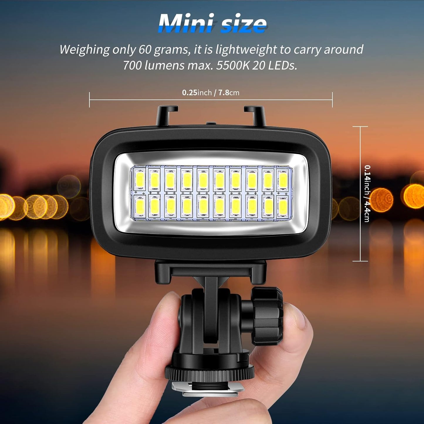 Neewer 10087398 Underwater LED Video Light GoPro DSLR