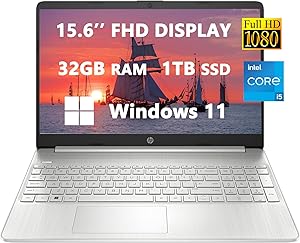 HP 15-dy2795wm 15.6'' FHD Laptop, 32GB RAM, 1TB SSD