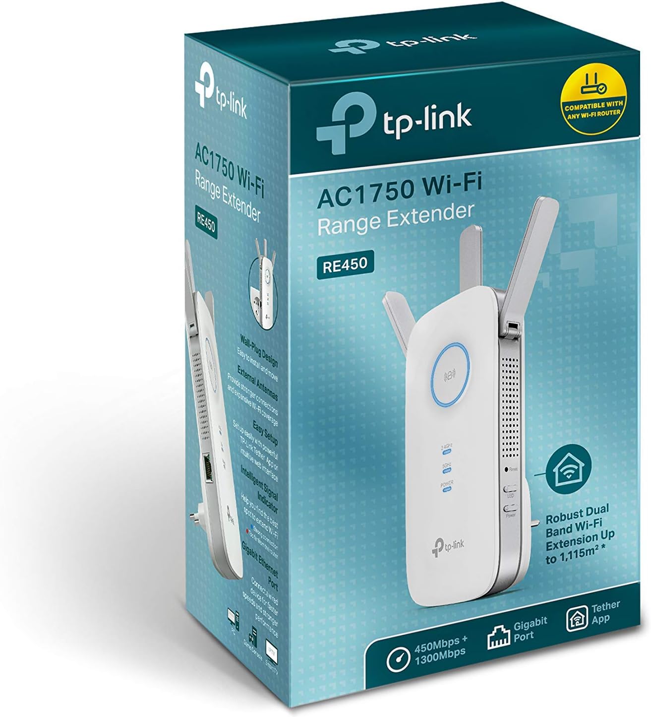 TP-Link RE450 AC1750 WiFi Range Extender Renewed