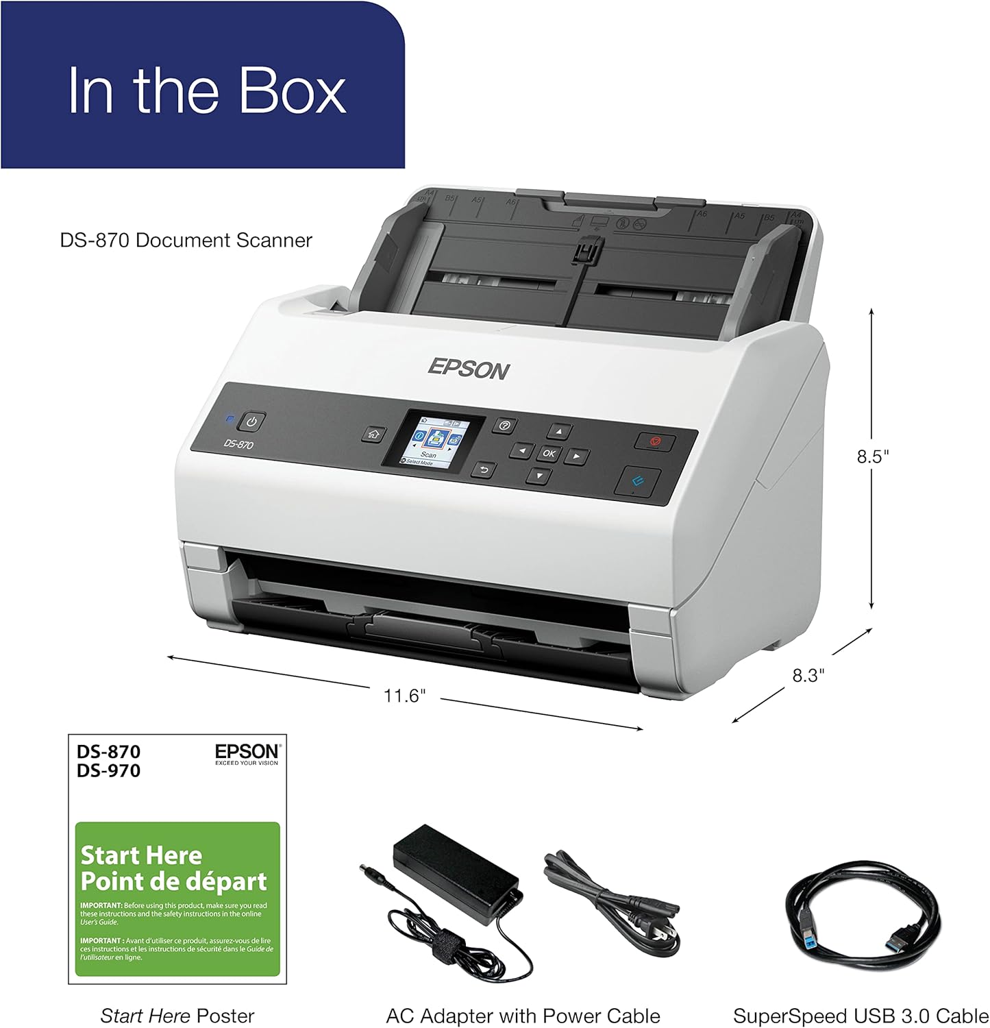 Epson DS-870 High-Speed Duplex Document Scanner
