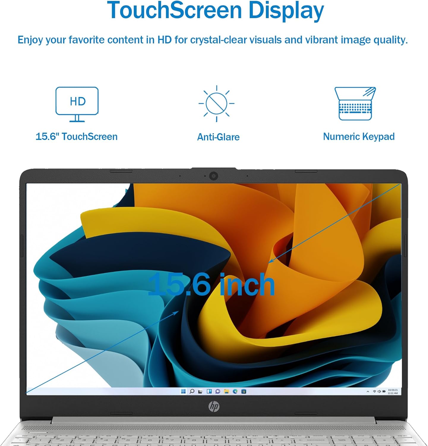 HP i3 15.6" Touchscreen Laptop with Accessories