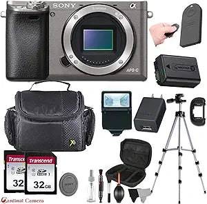 Sony α6000 Graphite Mirrorless Camera Body + Accessory Kit — main product image