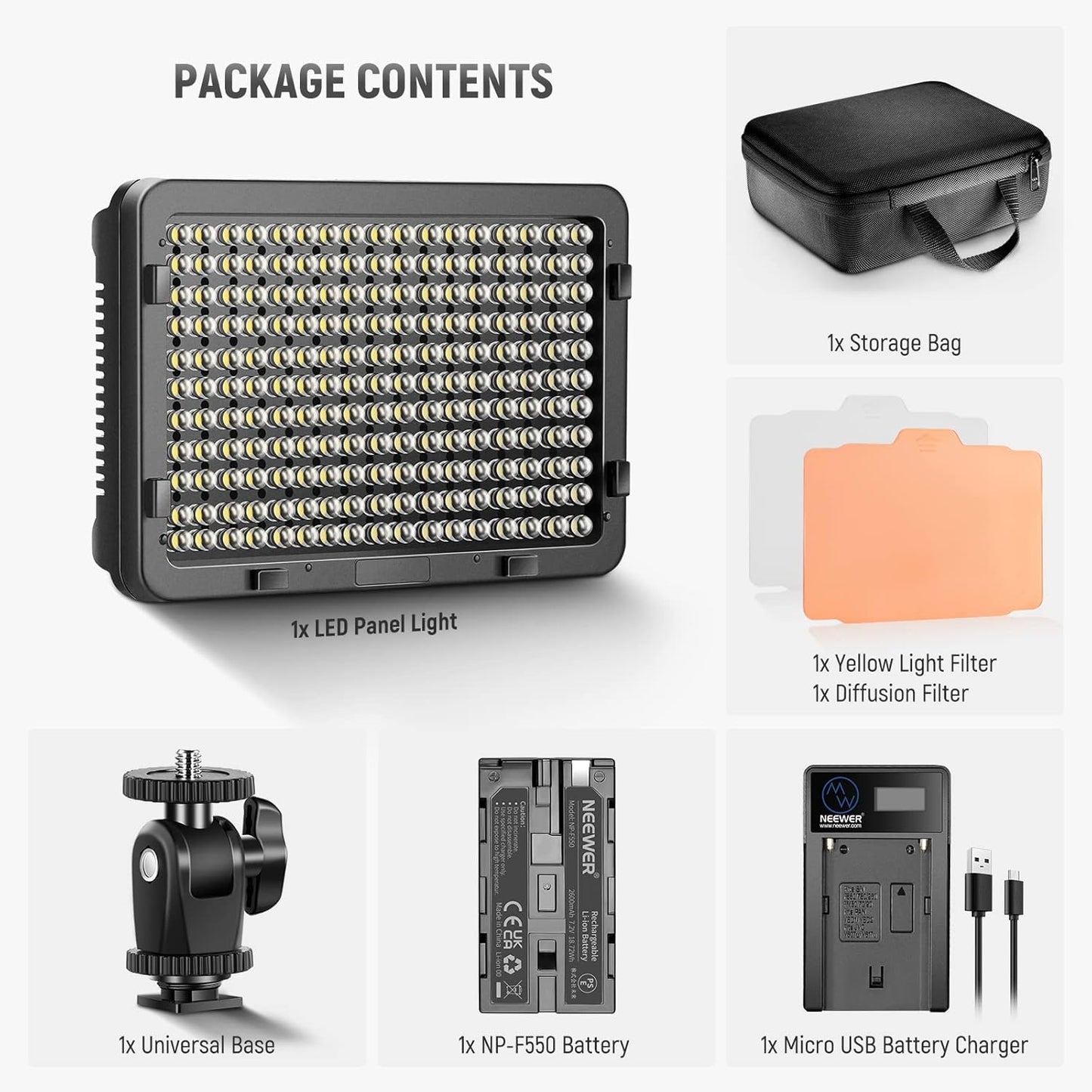 Neewer 90094231 176 LED Video Light Kit