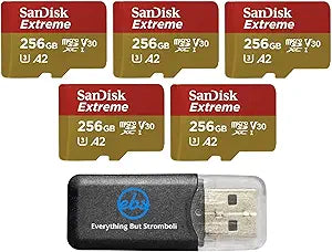 SanDisk 256GB_TF_Extreme Pro_x5_R4 MicroSD Card 5-Pack for DJI Drones