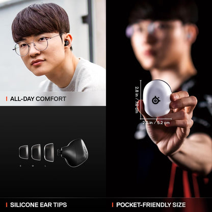 SteelSeries 61680 Arctis GameBuds - Wireless ANC Gaming Earbuds