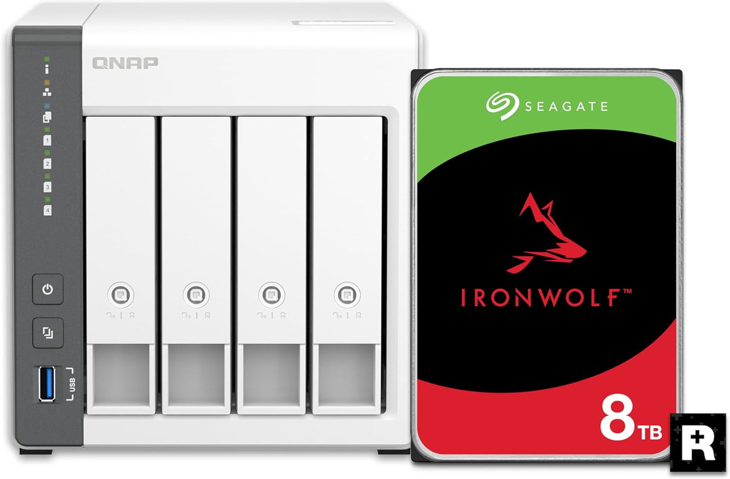 QNAP TS-433-4G-48ST-US 24TB NAS Preconfigured IronWolf Drives