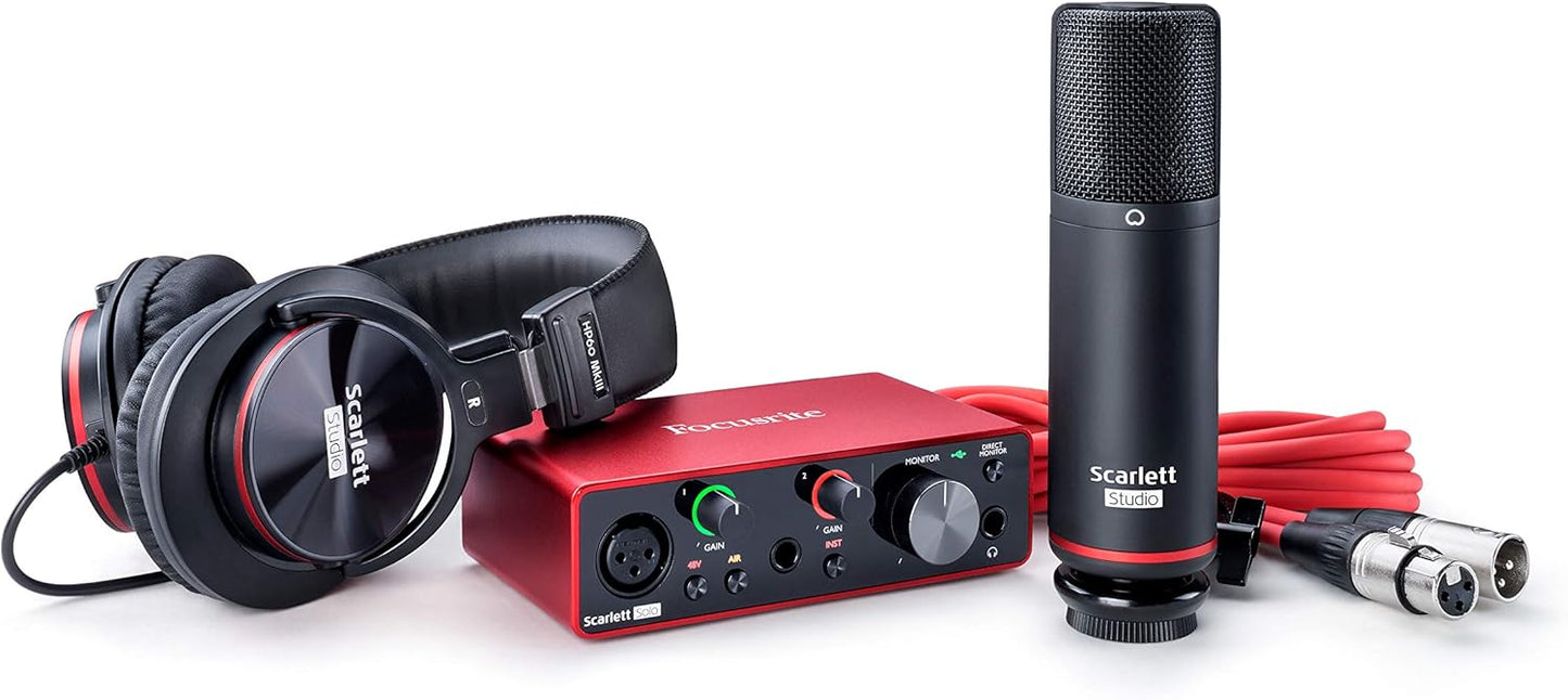 Focusrite AMS-SCARLETT-SOLO-STU 3rd Gen Studio Recording Bundle